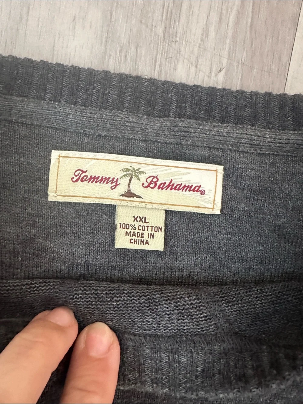 Tommy Bahama Knit Crew Neck Sweater Gray XXL